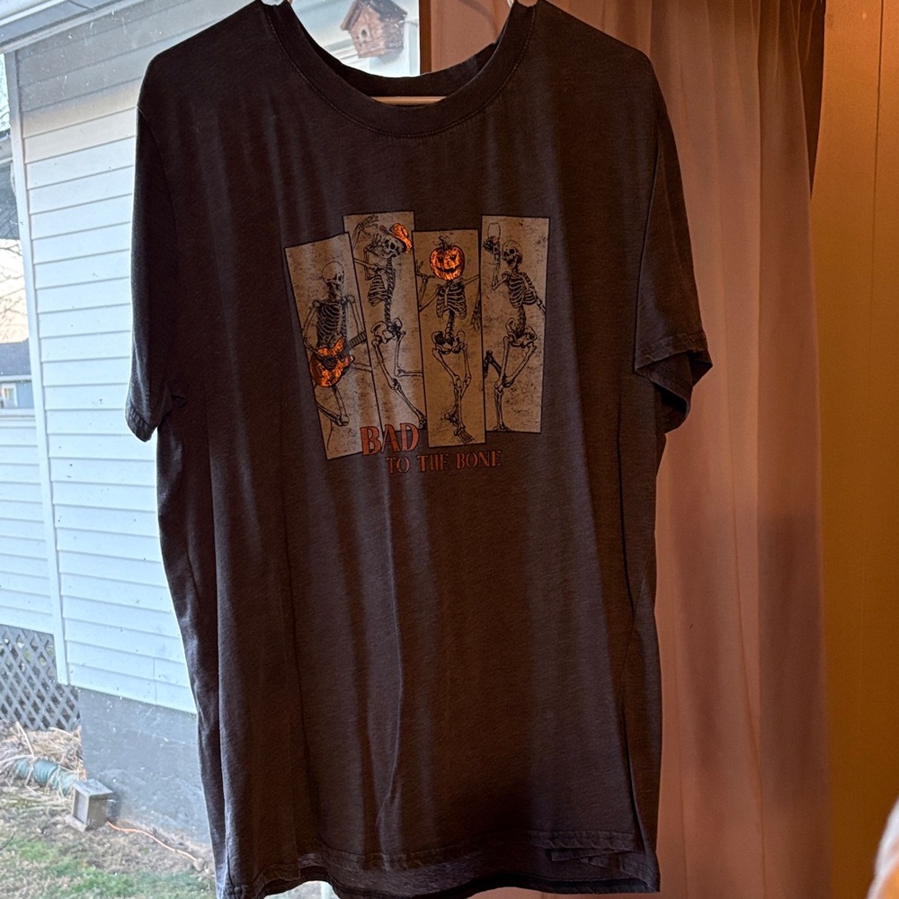 Maurices Black 'Bad to the Bone' Skeleton Tee